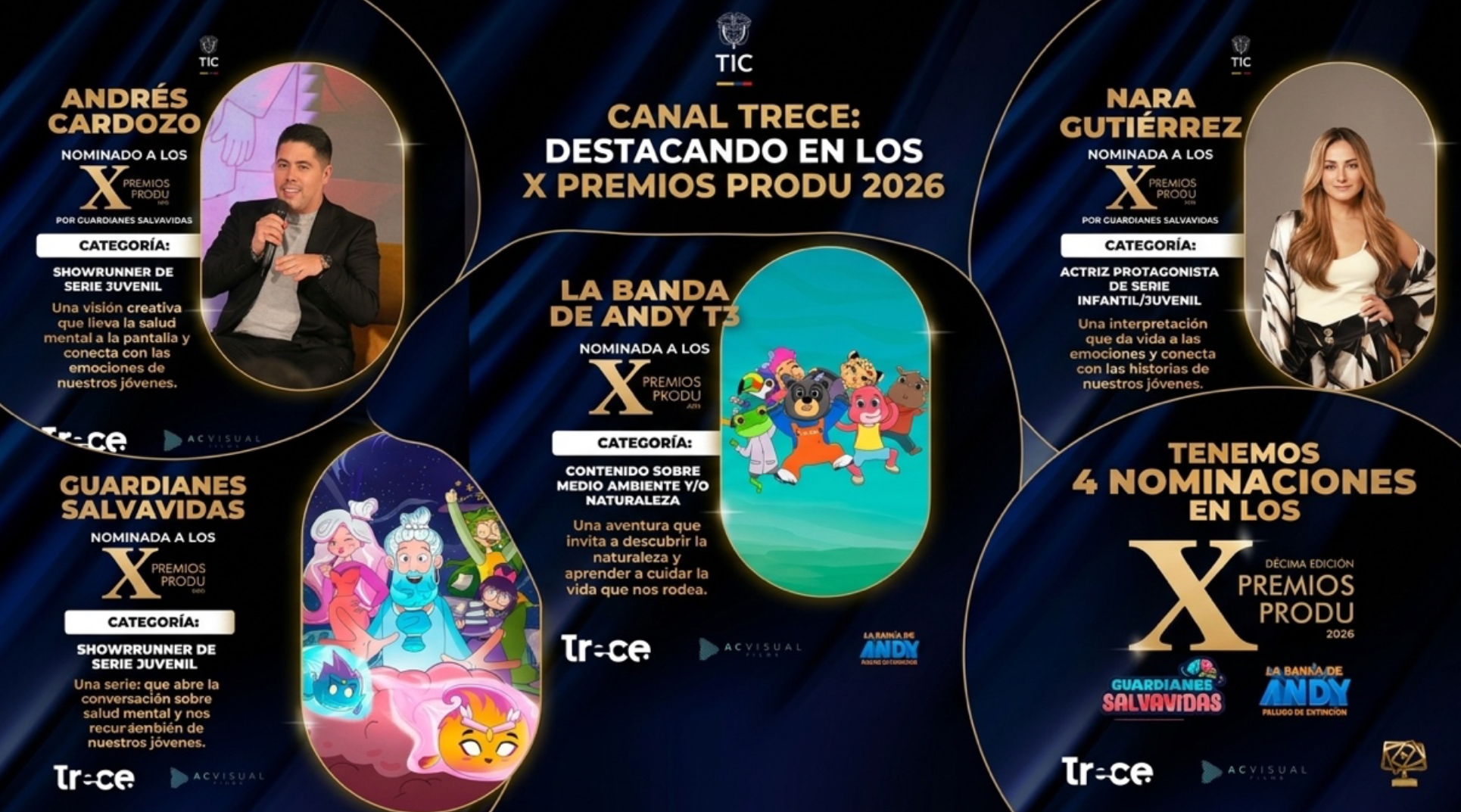 Canal Trece conquista cuatro nominaciones en los Premios PRODU 2026 con historias que transforman vidas y promueven el cuidado del planeta